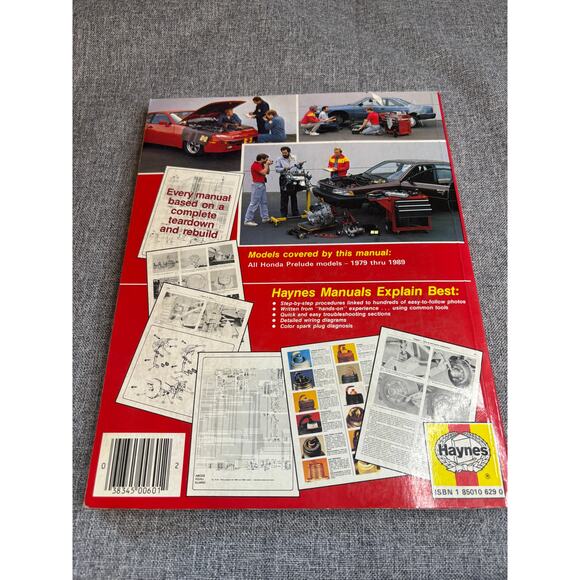Haynes (601) 1979-1989 HONDA Prelude Auto Repair Manual All Models - Picture 3 of 3